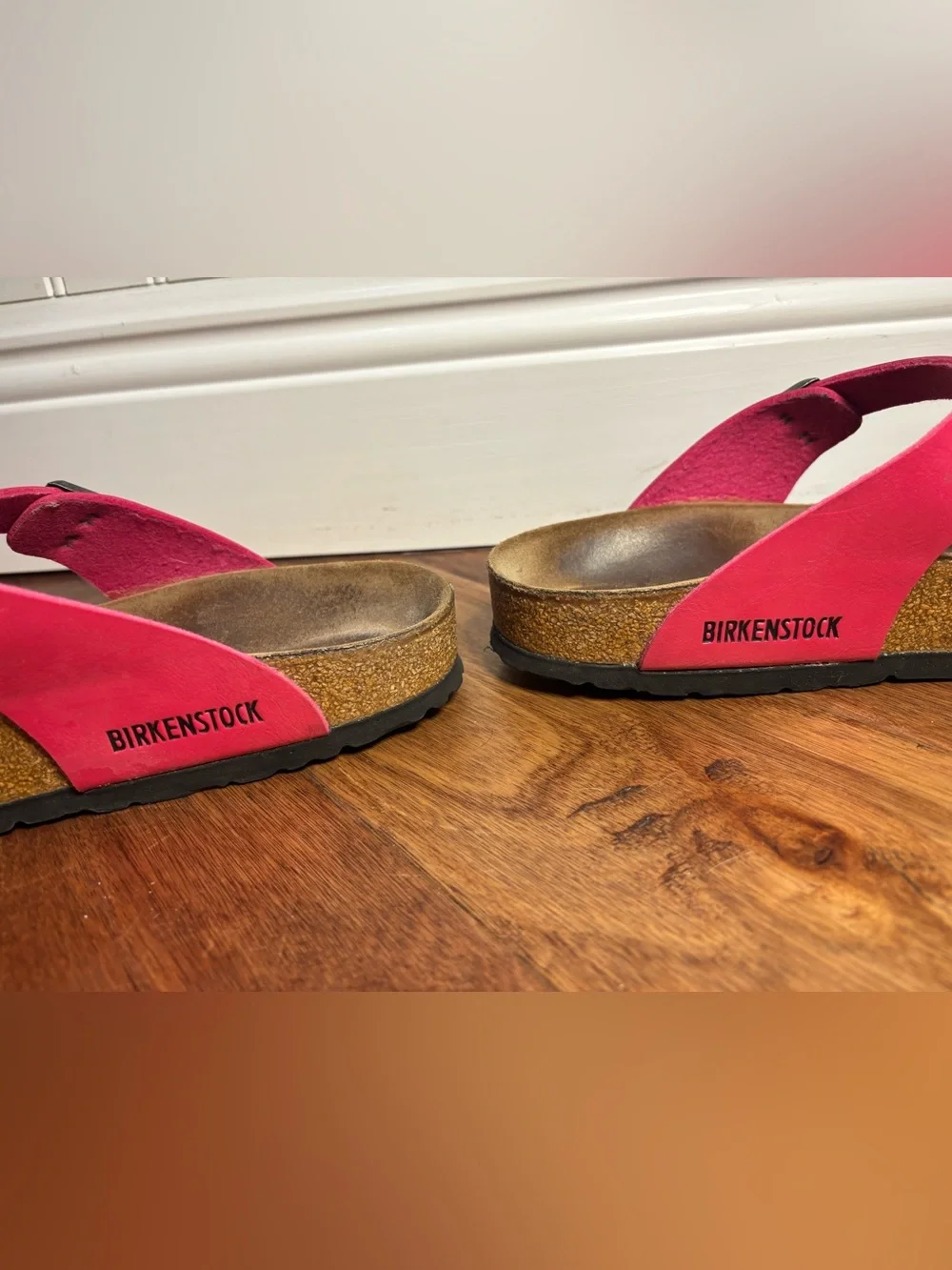 Birkenstock Women’s Hot Pink Gizeh Leather Thong Sandals - Size 10